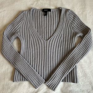 Forever 21 small gray v-neck sweater